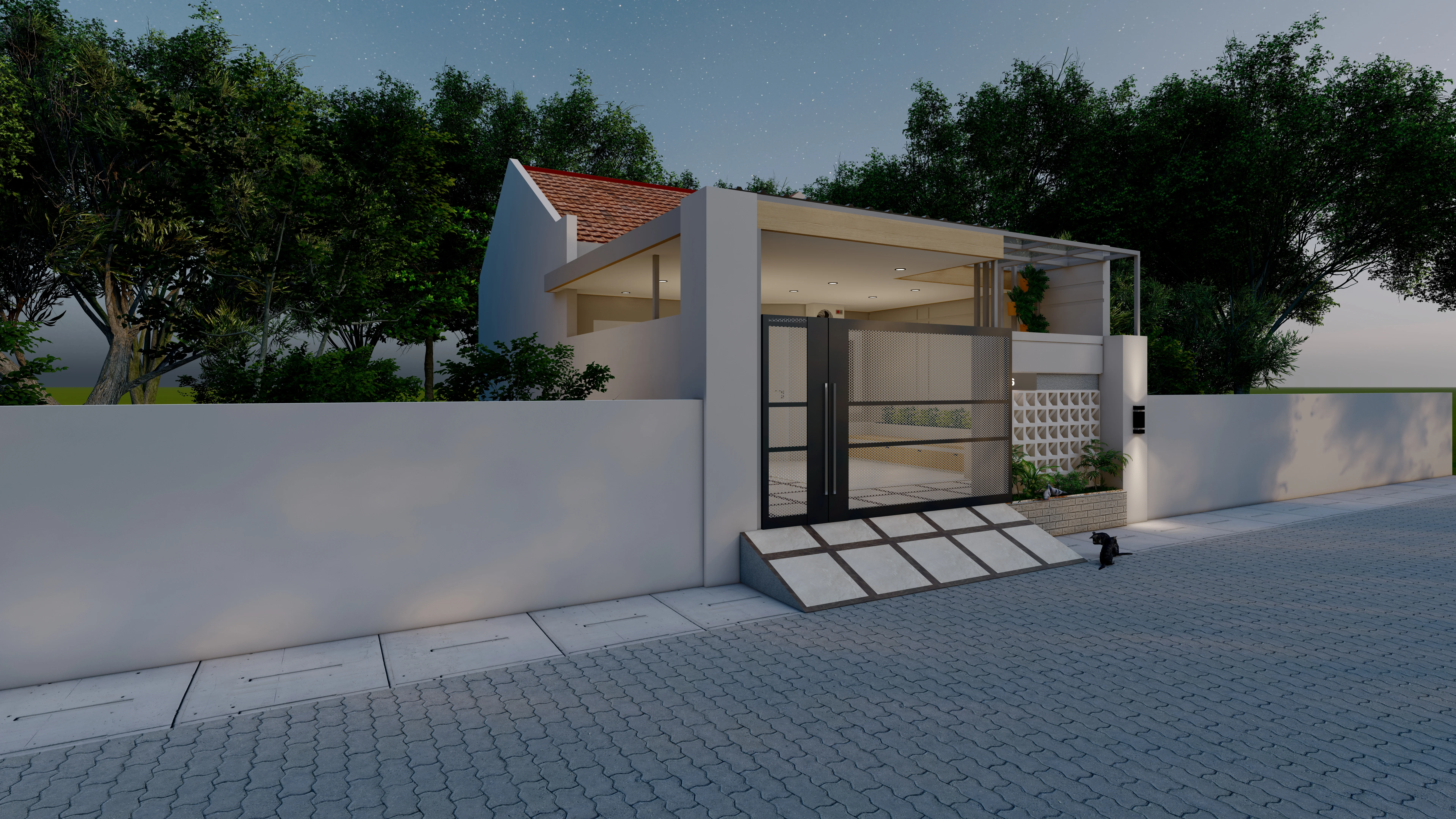 Rumah Bu Reza, proyek AK Studio di Surabaya